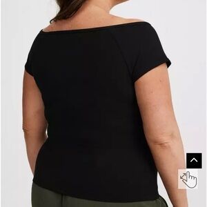 Torrid Black Off-Shoulder Top